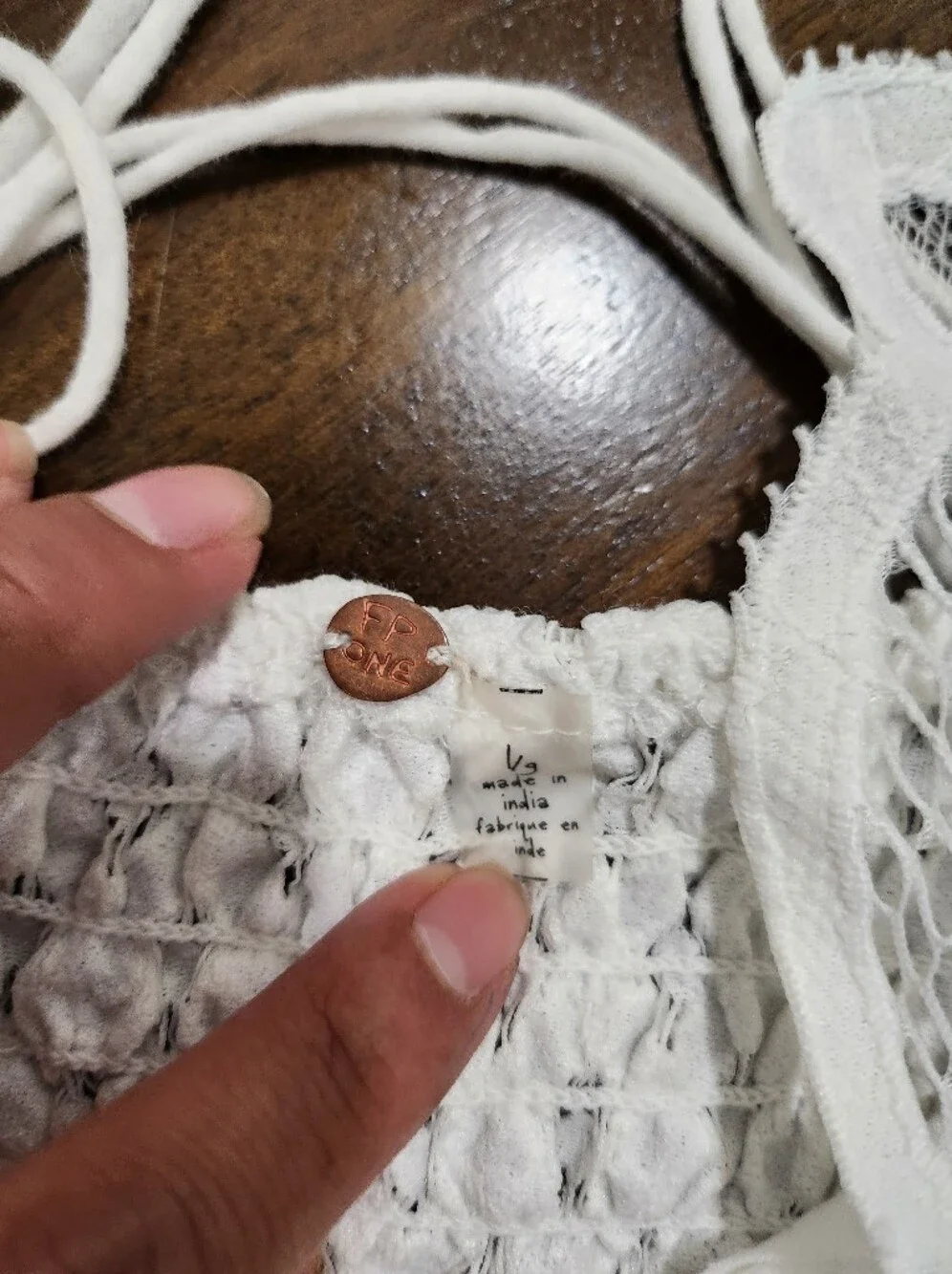 Free People Adella Bralette In White